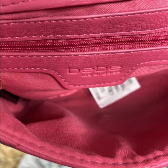 Bebe Wyatt Quilted Chain Shoulder Bag Hot Pink Y2K 90’s NWT Stylish - Picture 5 of 9